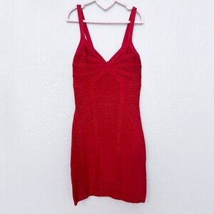 Bebe Red Bandage Dress - XS
